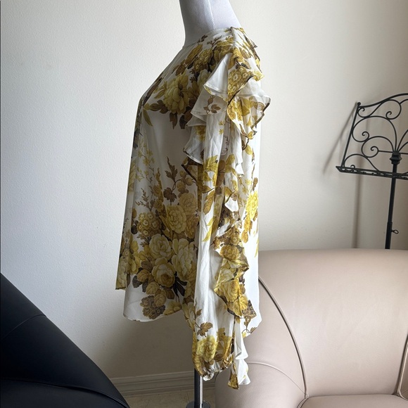 Robert Rodriguez Yellow and Brown Floral Blouse ( New ) - Picture 4 of 8